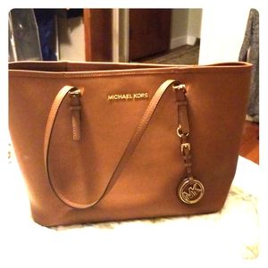 Authentic Michael Kors Leather Luggage Tote